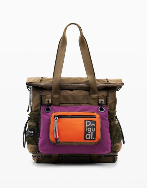 Desigual Large multiposition voyager backpack in green