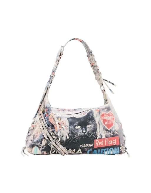Desigual Large printed bag in multicolored
