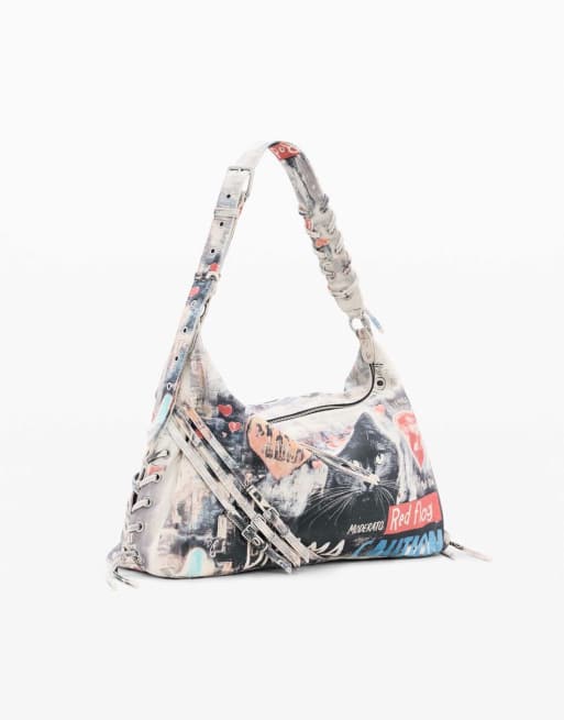 Desigual Large printed bag in multicolored, 2 of 3