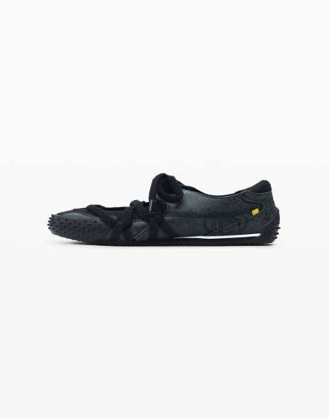 Desigual Leather lace-up sneaker in black - view 1