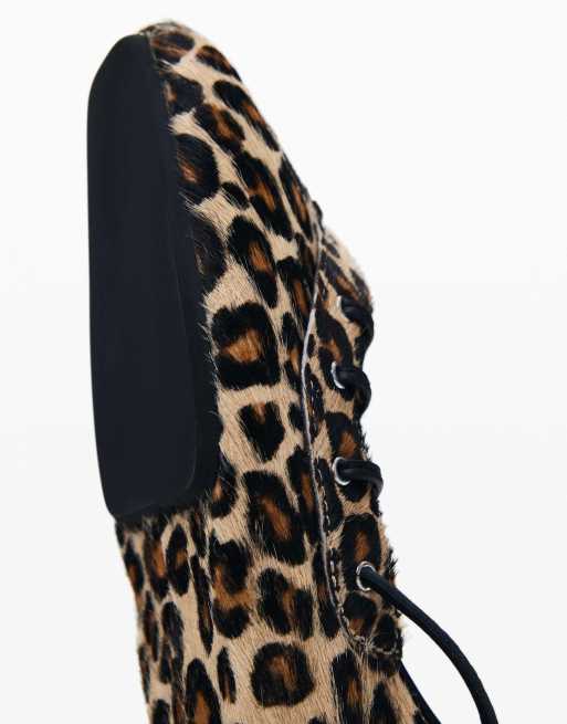Desigual - Leren ballerina's met luipaardprint, 4 van 4