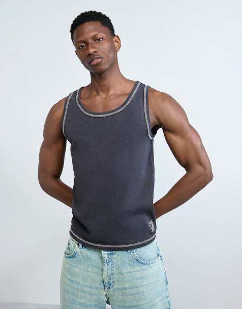 Desigual Logo strappy t-shirt in black - view 1