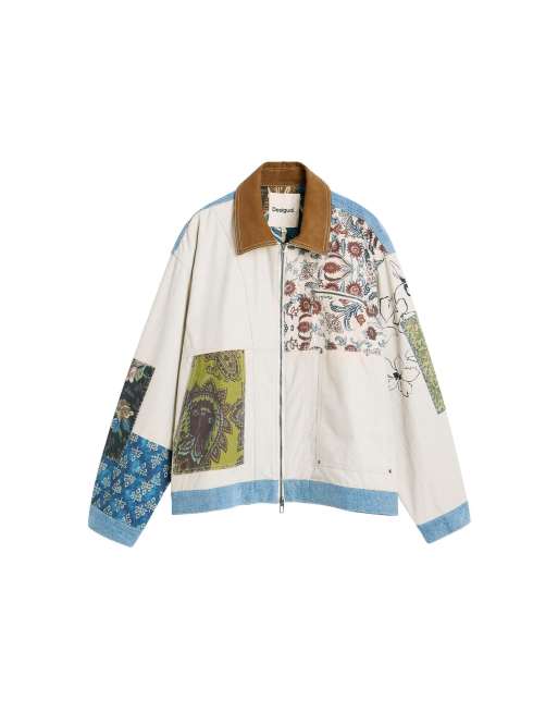 Desigual - Manteau effet patchwork - Blanc, 4 de 4