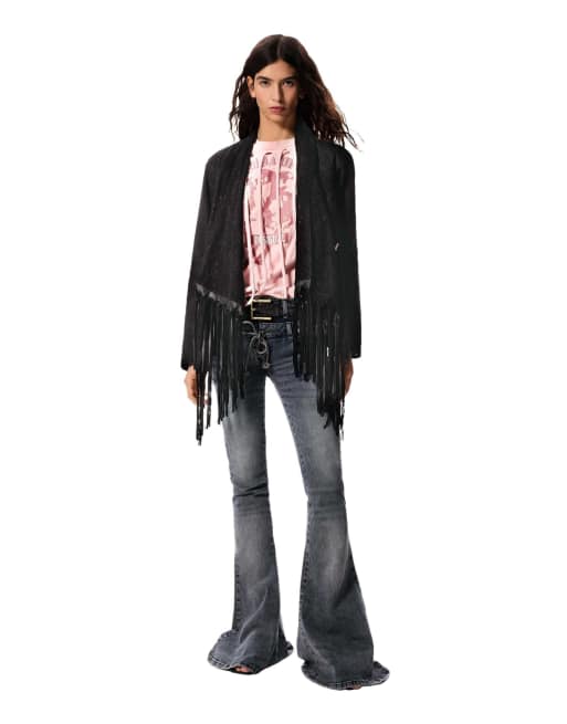 Desigual - Masha Popova - Cintura in pelle intrecciata nera, 3 di 4