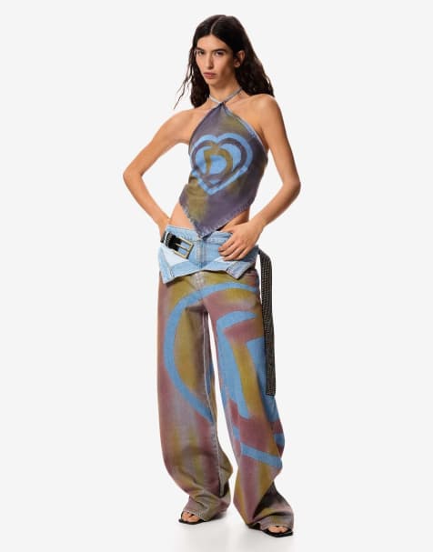 Desigual – Masha Popova – Denim-Bluse in Blau - view 1