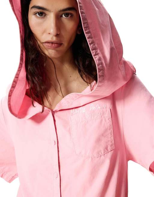 Desigual - Masha Popova - Vestito con cappuccio rosa, 3 di 4