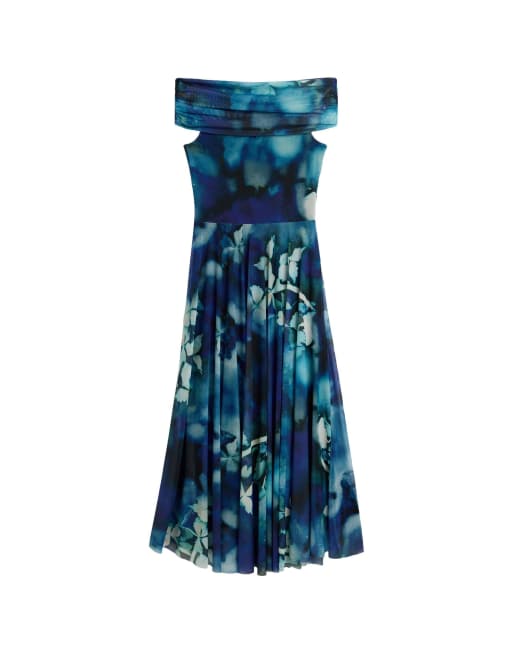 Desigual Maxi floral dress in blue, 4 of 4