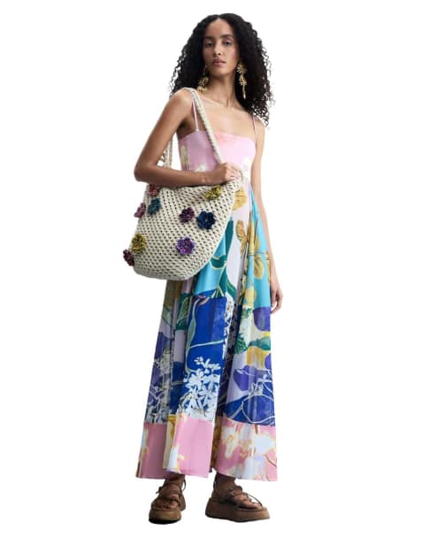 Desigual - Maxi jurk met print in multi - view 1