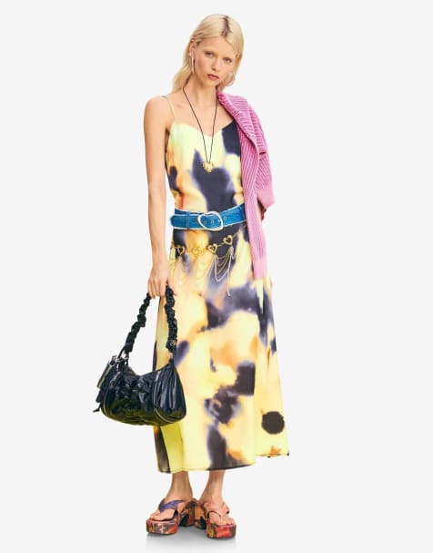 Desigual – Maxikleid in Schwarz mit Muster - view 1