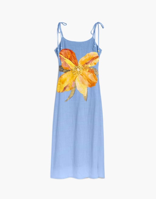 Desigual Maxikleid mit Print in Blau, 4 von 4