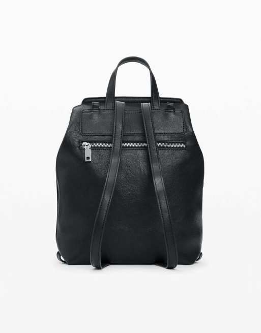 Desigual Medium braided backpack in black, 2 of 4
