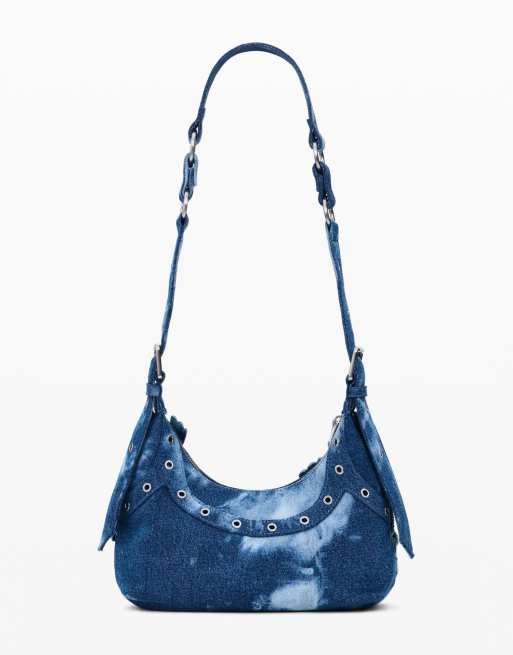 Desigual Medium denim bag in blue, 2 of 3