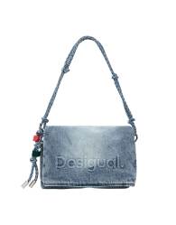Desigual Medium denim charms bag in blue