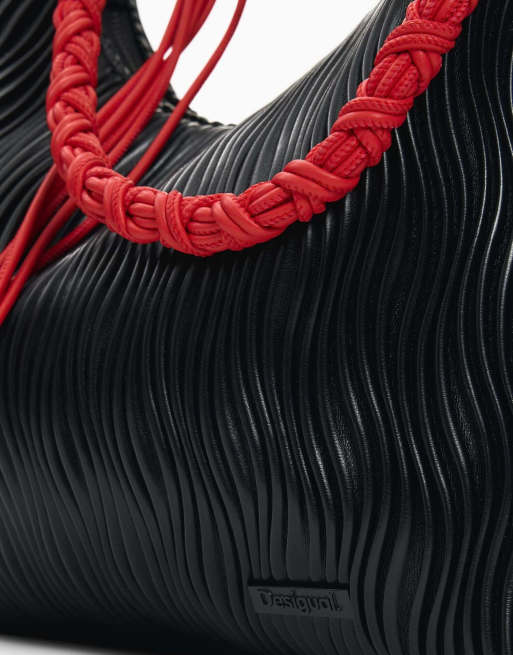 Desigual Medium embossed bag in black, 4 of 4