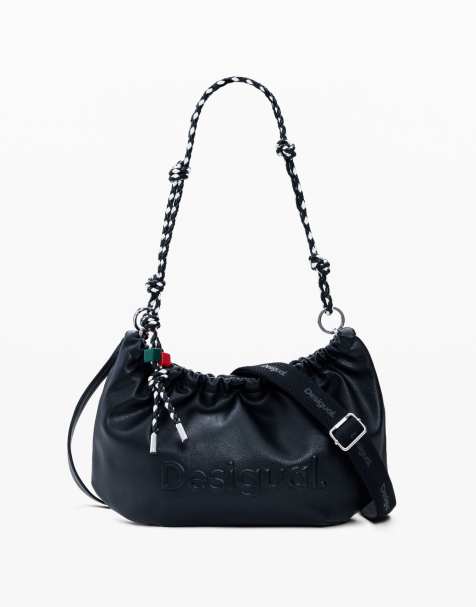 Desigual Medium logo bag in black - view 1