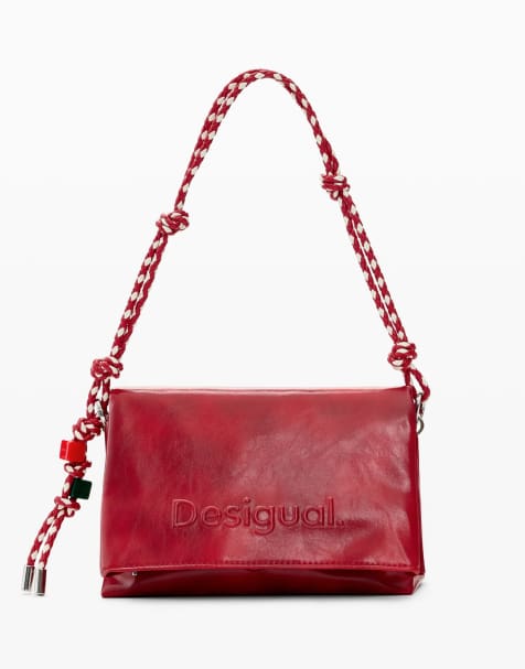 Desigual Medium logo bag in red - view 1