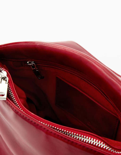 Desigual Medium logo bag in red, 3 of 4