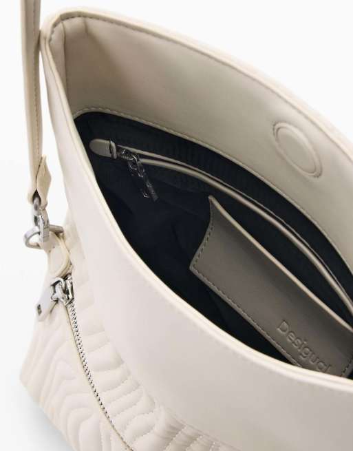 Desigual - Medium - Sac à motif embossé - Crème, 3 de 4