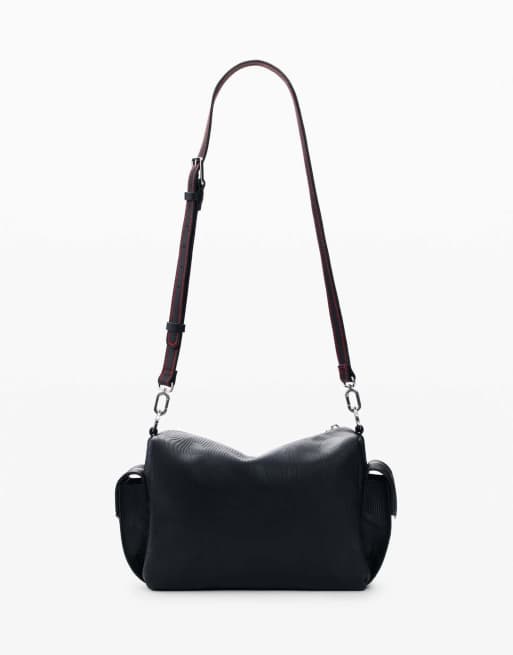 Desigual medium tas met geborduurde hangertjes in zwart, 2 van 4