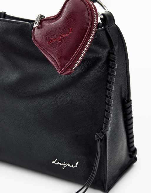 Desigual medium tashanger hart in zwart, 4 van 4
