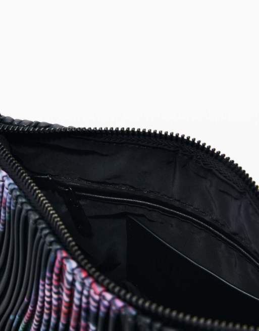 Desigual Medium textured bag in black, 3 of 4