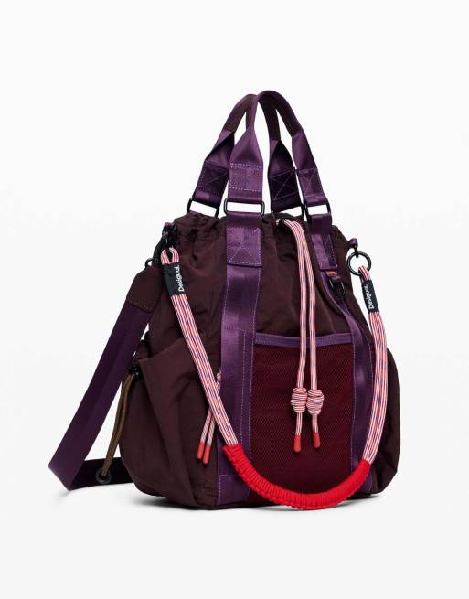Desigual Medium voyager backpack in red, 2 of 4
