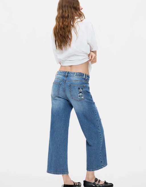 Desigual Mickey™ jeans culotte azules, 2 de 3