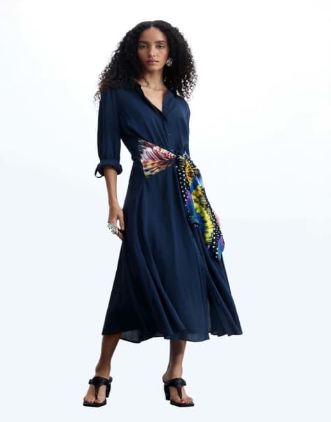 Desigual Midi shirt dress m. c. lacroix in blue