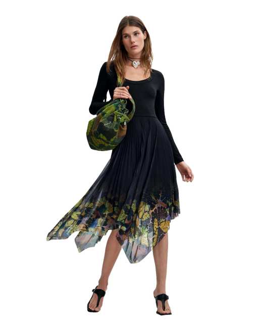 Desigual Midikleid mit Maxi-Ärmeln m. c. lacroix in Schwarz, 3 von 4