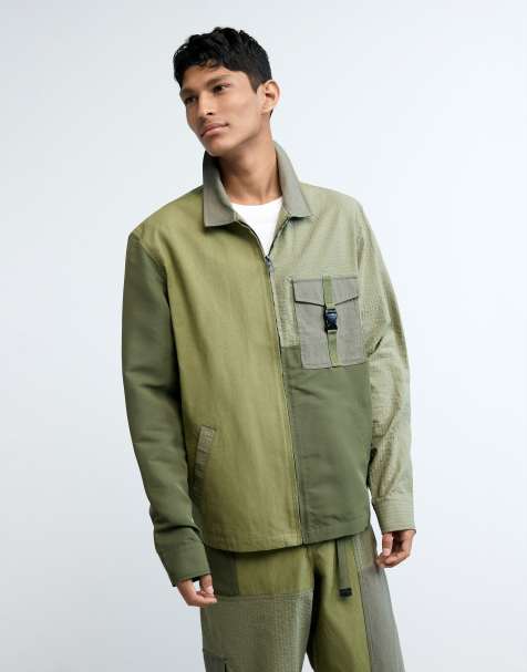 Desigual Military jacket pockets in green - view 1