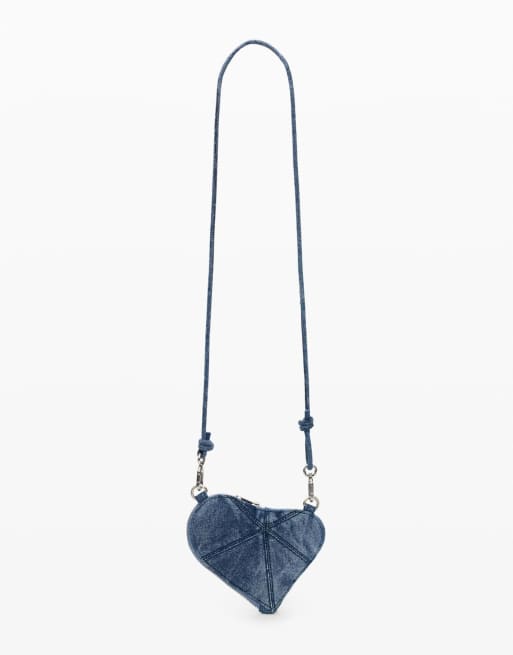 Desigual - Mini-portefeuille en forme de cœur à bandoulière - Bleu, 4 de 4