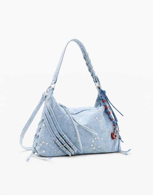 Desigual mittelgroße Denim-Tasche in Blau, 2 von 3
