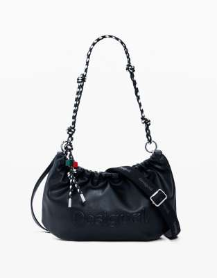 Mittelgroße Tasche in Schwarz mit Logo Schwarz One Size