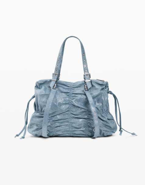 Desigual – Mittelgroßer, geraffter Jeans-Rucksack in Blau - view 1