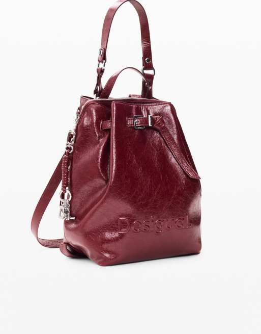 Desigual mittelgroßer Rucksack in Burgunderrot, 2 von 4