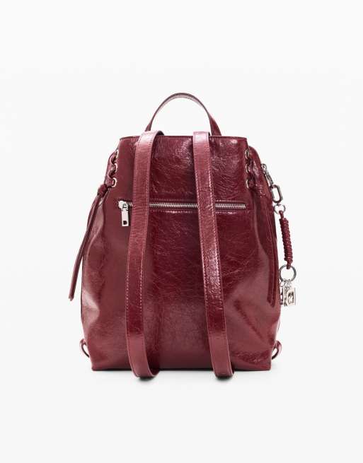 Desigual mittelgroßer Rucksack in Burgunderrot, 3 von 4