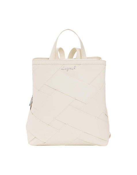 Desigual mochila multiposición grande Voyager en blanco - view 1