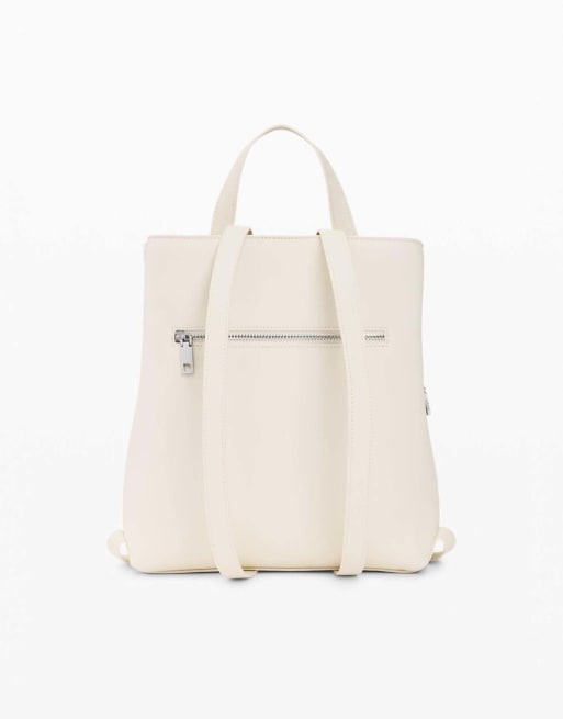 Desigual mochila multiposición grande Voyager en blanco, 3 de 4