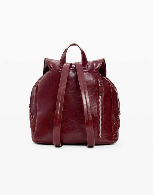 Desigual - Mochila pequeña roja brillante con lazos, 2 de 4
