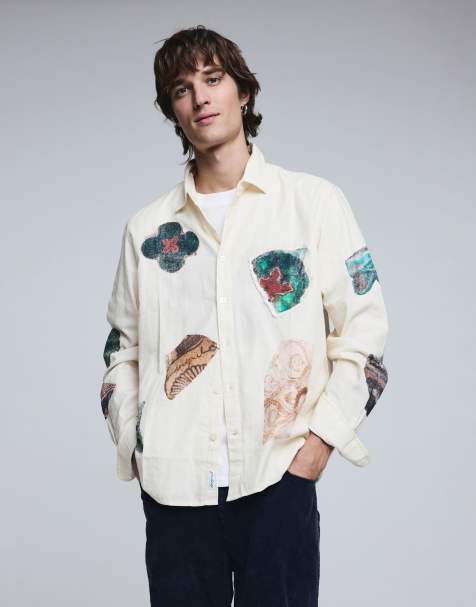 Desigual - Mosaic - Camicia bianca con toppe - view 1