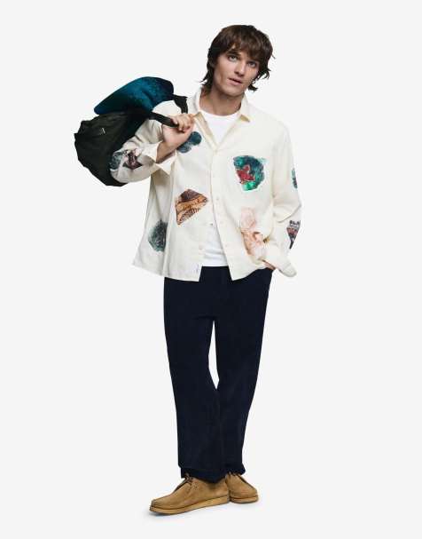 Desigual Mosaic patch shirt in white