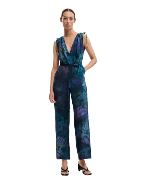 Desigual – Night Garden – Jumpsuit in Blau - view 1