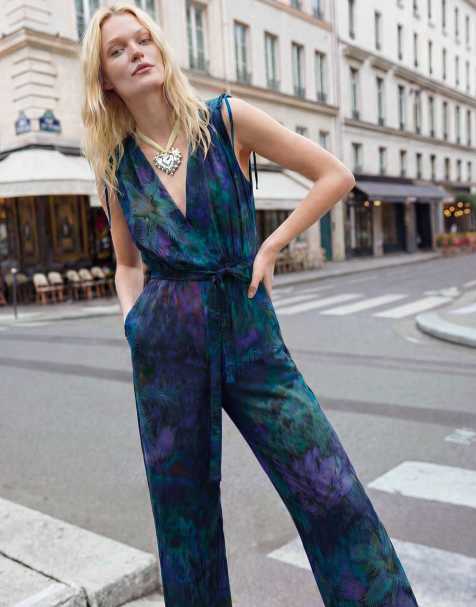 Desigual Night garden jumpsuit in blue - view 1