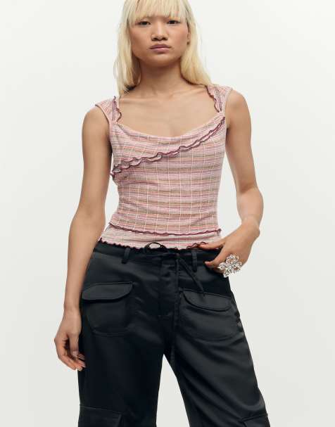 Desigual - Pantalon cargo en satin - Noir - view 1