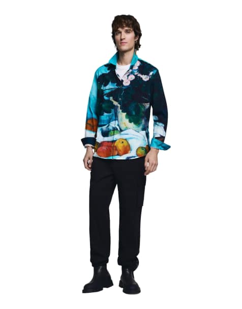 Desigual - Pantalones cargo negros con cordón ajustable - view 1