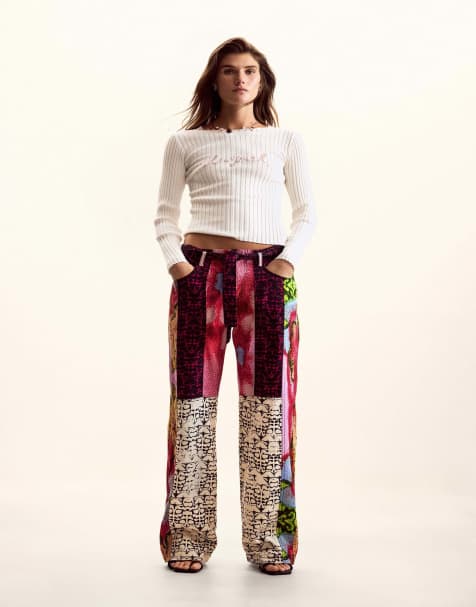 Desigual - Pantaloni fluidi neri disegnati da Christian Lacroix - view 1