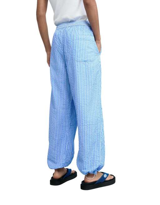 Desigual - Pantaloni lunghi a righe blu, 2 di 4
