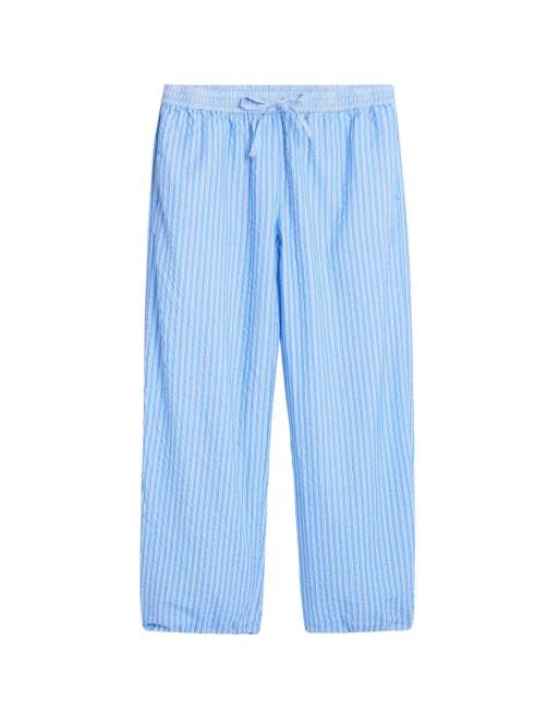 Desigual - Pantaloni lunghi a righe blu, 4 di 4