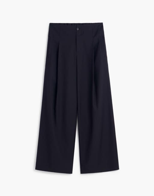 Desigual pantaloni lunghi plissettati neri, 4 di 4