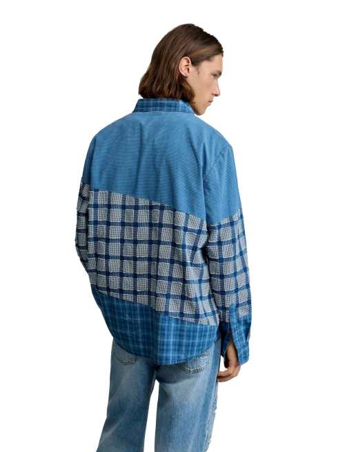 Desigual Patch checks shirt in blue - NAVY, 2 of 4